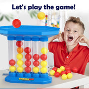 Exciting Bounce Ball Game, Plastic Jumping Connect Table Top Board Game for Adults Kids & Family - Birthday & Party Gift