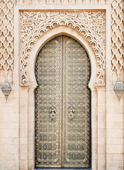 Morocco Door Indian Architecture Travel Poster Print Gallery Islamic Wall Art, Marrakech Boho Canvas Painting Home Decor Gift