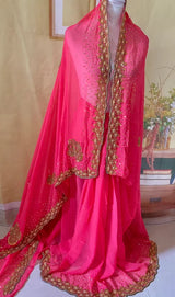 Indian Sari Women Nepal Saree Sequin 6 Meter Vintage