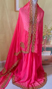 Indian Sari Women Nepal Saree Sequin 6 Meter Vintage