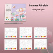 20Sheets Creative Watercolor Painting Book for Kids Fairy Tale Animal Flowers Gouache Graffiti Drawing Picture Children DIY Toys