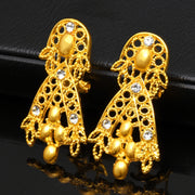 XUHUANG Luxury Dubai Crystal Gold Color Necklace Sets For Women Wedding African Jewelry Set Indian Jewellery Anniversary Gifts