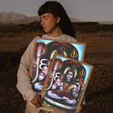 Modern Hindu God Lord Shiva Buddha Portrait Anime Poster Wall for Living Room Bar Wall Sticker Study Home Living Room Decoration