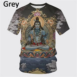 Hindu God Lord Shiva 3D Print T-Shirts Men/Women O-Neck Short Sleeve T shirt Oversized Tees Tops Trend Streetwear Kids Clothing