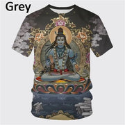 Hindu God Lord Shiva 3D Print T-Shirts Men/Women O-Neck Short Sleeve T shirt Oversized Tees Tops Trend Streetwear Kids Clothing