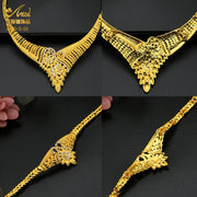 ANIID Fashion African Gold Plated Jewelry Sets For Women Gifts Ethiopian Indian Dubai Bridal Necklace And Earrings Set Wedding