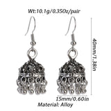Pendientes Piercing Indian Jewelry Jhumka Tassel Earrings Women Accessories Kolczyki Silver Color Earring Trendy Party Ear rings