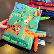 સોફ્ટ બેબી બુક્સ 3D ટચ ફીલ ક્લોથ કરચલીઓ બાળકો માટે સંવેદનાત્મક પ્રારંભિક શિક્ષણ સ્ટ્રોલર રમકડાં શિશુ બાળક માટે 0 3 6 12 મહિના