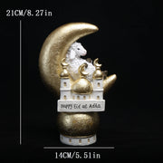 1pc, Adorable Ramadan Lamb Decoration - Unique Resin Desktop Figurine with Creative Design, Durable Construction, and Compact Si