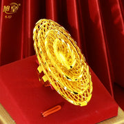 XUHUANG Dubai Gold Color Rings For Women Wedding Africa Bride Indian Fashion Hawaiian Jewelry Party Gifts New Style