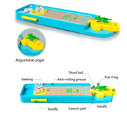 Mini Desktop Frog Bowling Game Toy Funny Indoor Parent-Child Interactive Table Sports Game Toy Bowling Educational Gift For Kids
