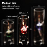 Romantic Glass Oil Lamp Transparent Windproof Candlestick Retro Wedding Party Living Room Home Decoration Crafts