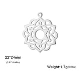 EUEAVAN 5pcs Unalome Lotus Flower Pendant Buddha Buddhism Om Yoga Charms Necklace Earrings Amulet Jewelry Making Supplies DIY