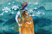 Indian God Radha Krishna Posters and Prints Canvas Painting Indian Artwork Wall Art Pictures for Living Room Home Decoration