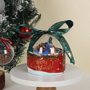 2023 Happy New Year Christmas Festival Hot Gold Semicircle Transparent Hug Bucket Gift Box Empty Candy Chocolate Packaging Box