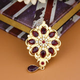 Sunspicems 18K Gold Color Crystal Women Brooch Morocco Caftan Brooch Pins Sunflower Algeria Jewelry Arabic Bridal Wedding Bijoux