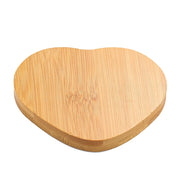 Heart-Shaped Bamboo Serving Tray Eco-Friendly Wooden Snack Plate for Desserts Appetizers Home Kitchen Romantic Decor