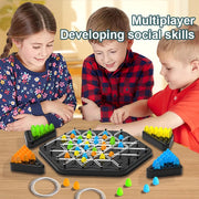 ચેઇન ટ્રિગલ ચેસ ગેમ ટ્રિગલ રબર બેન્ડ ગેમ ટોય ફોર કિડ ઇન્ટરેક્ટિવ બોર્ડ ગેમ બેટલ સેટ ફોર ફેમિલી પાર્ટી ગિફ્ટ