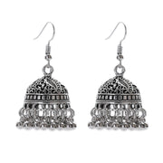 Ethnic Retro Geometric Turkish Jhumka Earrings For Women Indian Jewelry Flower Gold Color Bell Tassel Dangling Earrings