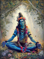 Indian Hindu Gods Lord Shiva Yoga Divine Goddess Saraswati Meditation Rt Poster Canvas Painting Wall Prints Picture Home Decor