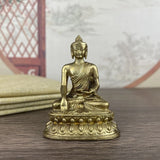 Tibetan Patron Saint Figurines Home Decoration Crafts Antique Four-armed Avalokitesvara Bidhisattva Statue Desk Ornaments