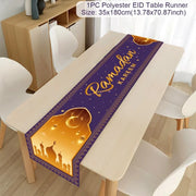 Ramadan Table Runner Eid Mubarak Decor For Home 2025 Tablecloth Islamic Muslim Party Supplies Ramadan Kareem Eid Al-Fitr Gifts