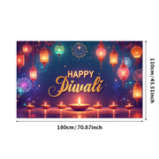 હેપ્પી દિવાળી ડેકોરેટિવ થીમ ફેસ્ટિવલ ડેકોરેશન ઇવેન્ટ બેનર ફેસ્ટિવલ ડિઝાઇન ફેસ્ટિવલ બેનર ફોર કોમ્યુનિટી સેલિબ્રેશન ફેમિલી