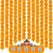 10-100PCS Marigold Garland for Diwali Wedding Decoration Artificial Marigold Flowers for Fiesta Day of The Dead Mexican Party