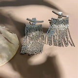 Fashion Dangle Earrings Long Bling Gold Color Tassel Earrings for Women Girls Wedding Daily Hot Sale Jewelry Gift