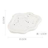 Silver Ceramic Plate Dish Irregular Tray Decorative Tray Storage Plate Household Snack Dish Shooting Props Shop Display