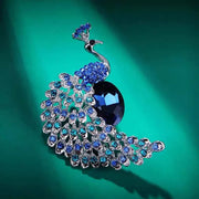 Rhinestone Peacock Bird Brooches Pins Jewelry Banquet Christmas Elegant Coat Pin Jewelry Accessories and Gifts