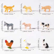 Small Farm Wild Animal Model Lion Tiger Sheep Pig Dog Action Figures PVC Lovely Miniature Playset Education Kid Toys Gift