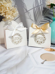 Indian Diwali Candy Box, Indian Festival Decoration Festival, Halloween, Orange Box, White Box Exquisite Gift Box for Candy