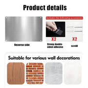 Square Aluminum Plaque, Classic 2D Indian Ganesha Theme, Wall Hanging Sign, Multipurpose Home, Kitchen Decor, Festive Decoration