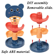 Montessori Baby Toys Rolling Ball Pile Tower Early Educational Toy For Babies Rotating Track Baby Gift Stacking Toy For Children