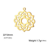 EUEAVAN 5pcs Unalome Lotus Flower Pendant Buddha Buddhism Om Yoga Charms Necklace Earrings Amulet Jewelry Making Supplies DIY