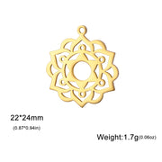 EUEAVAN 5pcs Unalome Lotus Flower Pendant Buddha Buddhism Om Yoga Charms Necklace Earrings Amulet Jewelry Making Supplies DIY