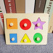 Baby Wooden Puzzles Montessori Toys 1 2 3 Years Toddler Toys Hand Grab Board Alphabet Number Cognition Learning Educational Toys