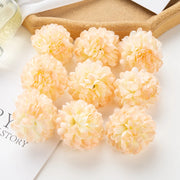 100PCS Artificial Hydrangea Flowers Wholesale Wedding Home Party Room Decoration Christmas Candy Box Fake Silk Scrapbook Plants