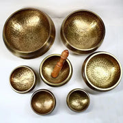 Authentic Handmade Tibet Singing Bowl Nepal Brass Meditation Sound Bowl for Yoga Chakra Healing Relaxation with Leather Striker