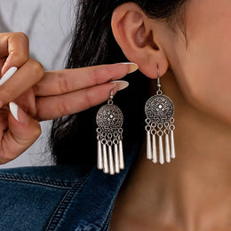 Bohemian Style Earrings for Women Exquisite Vintage Geometric Creative Girls Party Vacation Indian Jewelry Accessories