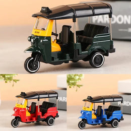 India Tuk Tuk Taxi Tricycle 1:43 Scale Metal Alloy Classic Bangkok Tricycle Taxi Car Model Toy Diecast Vehicles Toys For Collect