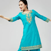 Indian Women's Pure Cotton Long Sleeved Top Embroidery Craft Pakistan Traditional Top Wear Sleeved Ethnic Clothing