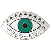 Home Decoration Eye Shape Jewelry Tray Ceramic Oval Decorative Plate Modern Art Style Trinket Plate Key