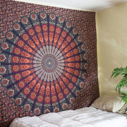 1pcs Bohemian Style Vintage New Indian Mandala Tapestry Hippie Home Decor Wall Hanging Bohemian Beach Indoor