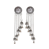 Retro Bollywood Oxidized Women Jhumka Indian Earrings Femmes 2020 Ethnic Gold Silver Color Afghan Bell Long Tassel Drop Earrings