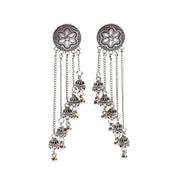 Retro Bollywood Oxidized Women Jhumka Indian Earrings Femmes 2020 Ethnic Gold Silver Color Afghan Bell Long Tassel Drop Earrings