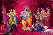 Indian God Radha Krishna Posters and Prints Canvas Painting Indian Artwork Wall Art Pictures for Living Room Home Decoration