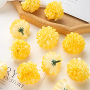 100PCS Artificial Hydrangea Flowers Wholesale Wedding Home Party Room Decoration Christmas Candy Box Fake Silk Scrapbook Plants