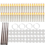 12-48Pcs Floating Candles with Magic Wand Flickering Warm Light LED Flameless Candle Taper Candles for Christmas Wedding Party